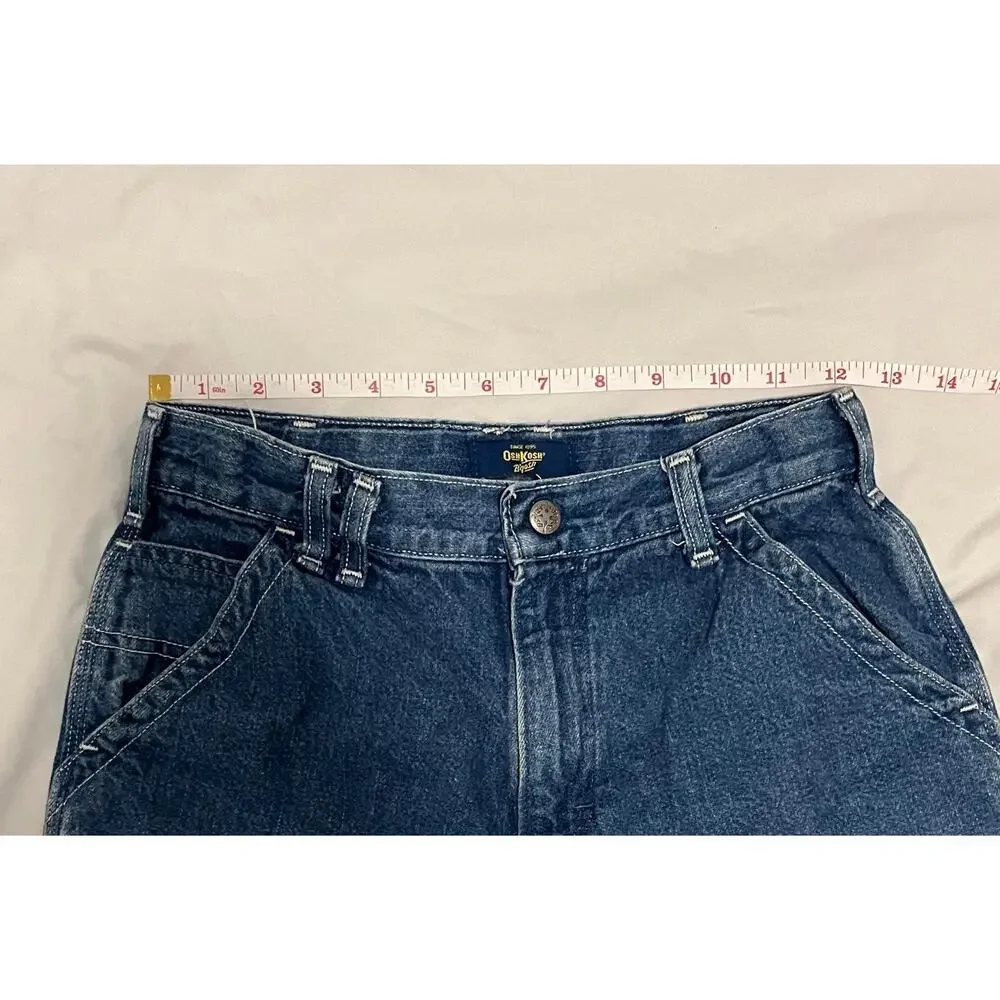 OshKosh B'gosh Boys Cargo Denim Shorts Blue 14 30W 12